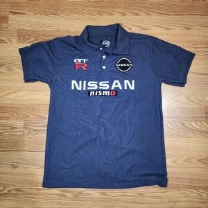 Nissan GT-R NISMO Polo Shirt Mens Small Black Embroidered Motorsport JDM Racing